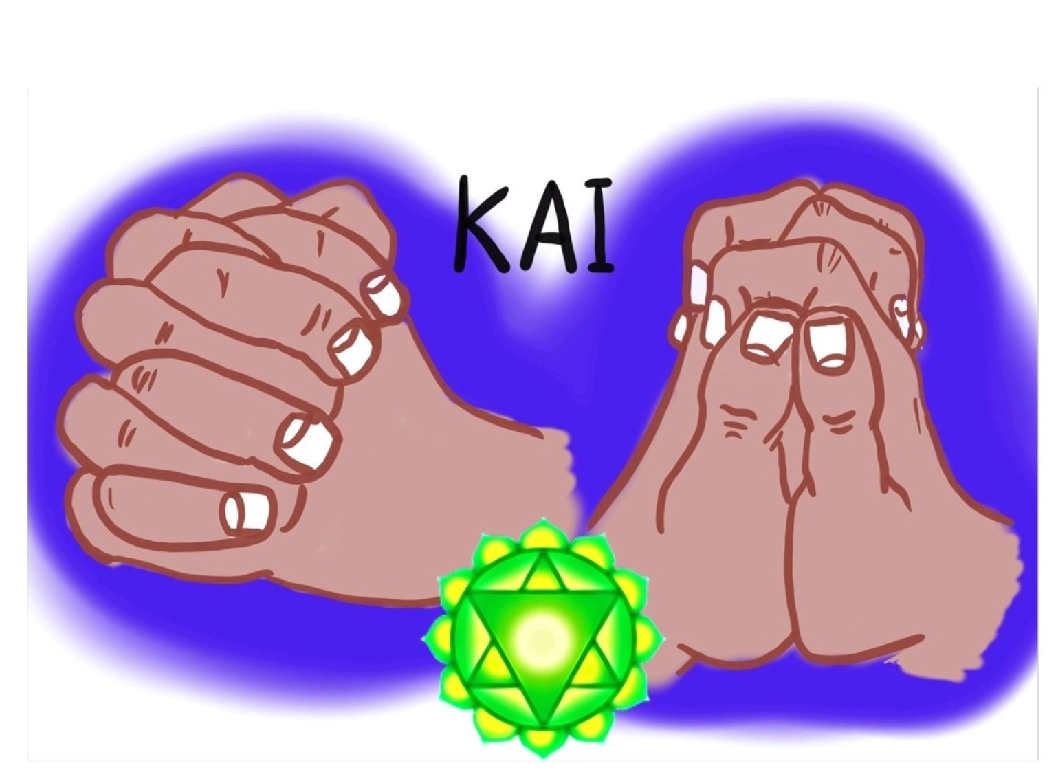 Illustrated hand positions for the Kai seal